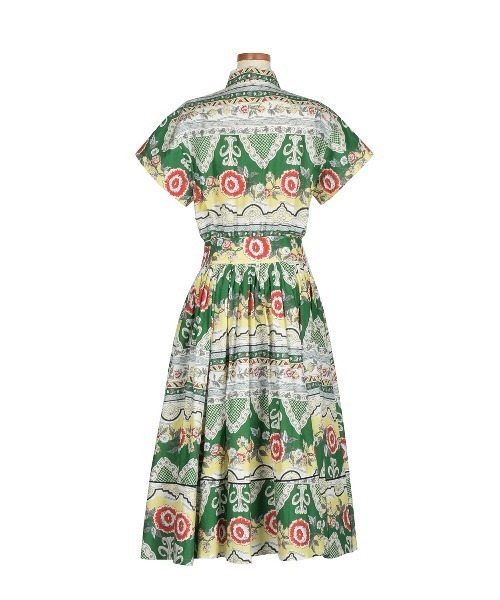 KEITA MARUYAMA（ケイタマルヤマ）の「Floral Ethnic Border Cotton OP（ワンピース・レディース・ピンク/グリーン・MEDIUM/SMALL）」の5枚目の写真