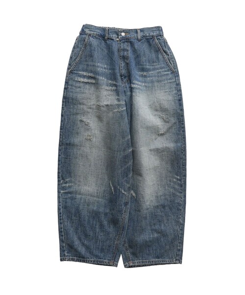 Subciety(サブサエティ)の「Damaged wide balloon denim pants(デニムパンツ・メンズ・インディゴブルー・MEDIUM/LARGE)」の11枚目の写真