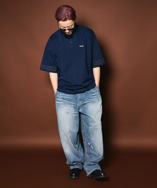 Subciety(サブサエティ)の「Damaged wide balloon denim pants(デニムパンツ・メンズ・インディゴブルー・MEDIUM/LARGE)」の19枚目の写真
