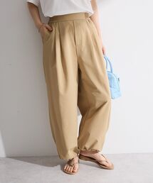 サッカー裾ドロストワイドパンツ