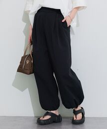 サッカー裾ドロストワイドパンツ