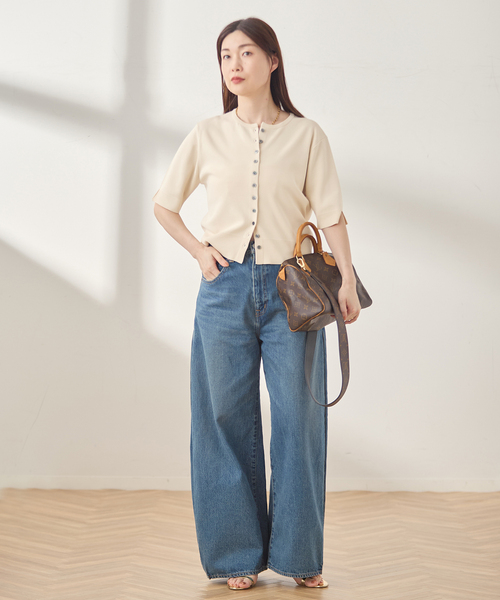 journal standard L'essage(ジャーナルスタンダードレサージュ)の「《接触冷感/手洗い可》クールタッチコンパクトカーディガン(カーディガン/ボレロ・レディース・ブラウン/ブラック/アイボリー・FREE)」の22枚目の写真