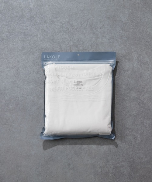 LAKOLE(ラコレ)の「ヘビーウエイトパックポケT / 654106(Tシャツ/カットソー・メンズ・ブラック/オリーブ/ホワイト/ネイビー・LARGE/MEDIUM/SMALL)」の9枚目の写真