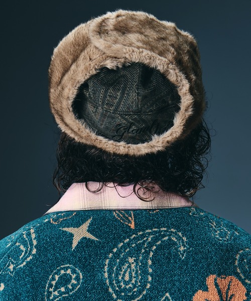 glamb(グラム)の「Corduroy Flight Cap / コーデュロイフライトキャップ(ハンチング/ベレー帽・メンズ・ブラック/ブラウン系その他/グリーン・FREE)」の10枚目の写真