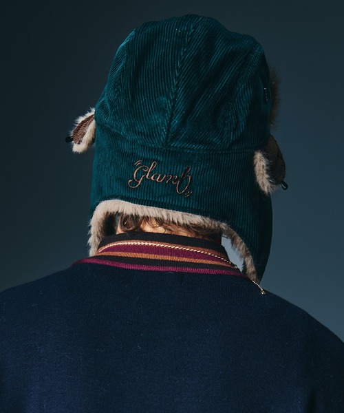 glamb(グラム)の「Corduroy Flight Cap / コーデュロイフライトキャップ(ハンチング/ベレー帽・メンズ・ブラック/ブラウン系その他/グリーン・FREE)」の18枚目の写真