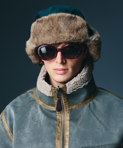 glamb(グラム)の「Corduroy Flight Cap / コーデュロイフライトキャップ(ハンチング/ベレー帽・メンズ・ブラック/ブラウン系その他/グリーン・FREE)」の22枚目の写真