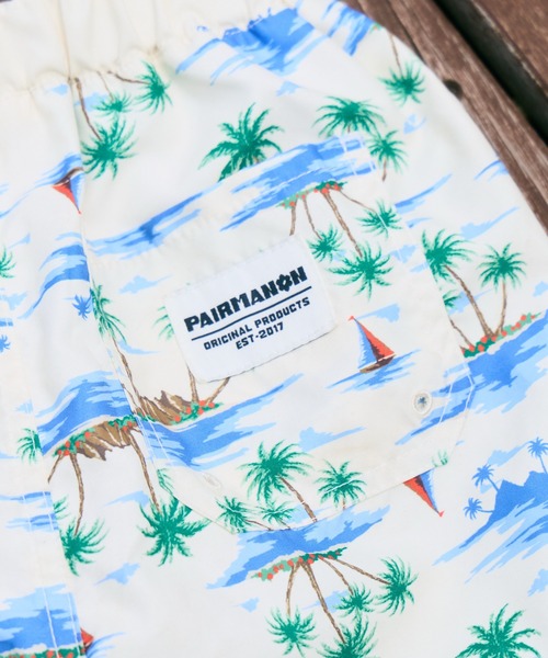 pairmanon(ペアマノン)の「【UVカット】ユニセックス ネームタグ付き 総柄 スイムパンツ 水着(水着・キッズ・ブルー/ブラック/アイボリー・100/110/120/130/140/90)」の13枚目の写真
