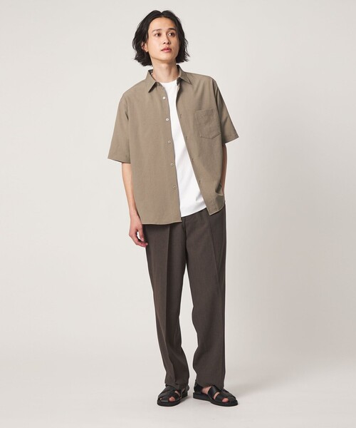 A DAY IN THE LIFE UNITED ARROWS(アデイインザライフユナイテッドアローズ)の「Dot Air® ウールライク リラックス レギュラーカラーシャツ-吸水速乾-<A DAY IN THE LIFE>(シャツ/ブラウス・メンズ・ネイビー/ベージュ/ダークグレー・XL/S/L/M)」の13枚目の写真