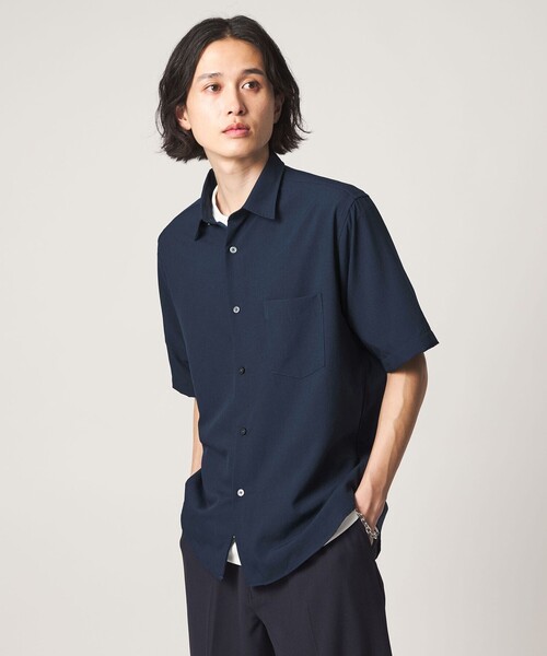 A DAY IN THE LIFE UNITED ARROWS(アデイインザライフユナイテッドアローズ)の「Dot Air® ウールライク リラックス レギュラーカラーシャツ-吸水速乾-<A DAY IN THE LIFE>(シャツ/ブラウス・メンズ・ネイビー/ベージュ/ダークグレー・XL/S/L/M)」の11枚目の写真