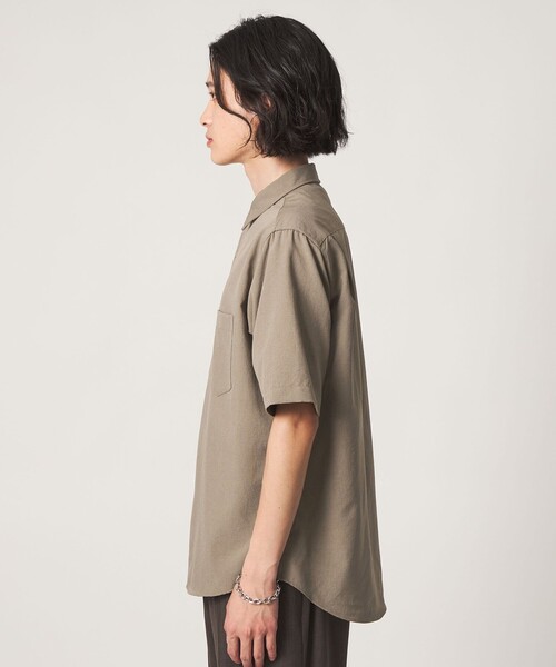 A DAY IN THE LIFE UNITED ARROWS(アデイインザライフユナイテッドアローズ)の「Dot Air® ウールライク リラックス レギュラーカラーシャツ-吸水速乾-<A DAY IN THE LIFE>(シャツ/ブラウス・メンズ・ネイビー/ベージュ/ダークグレー・XL/S/L/M)」の7枚目の写真