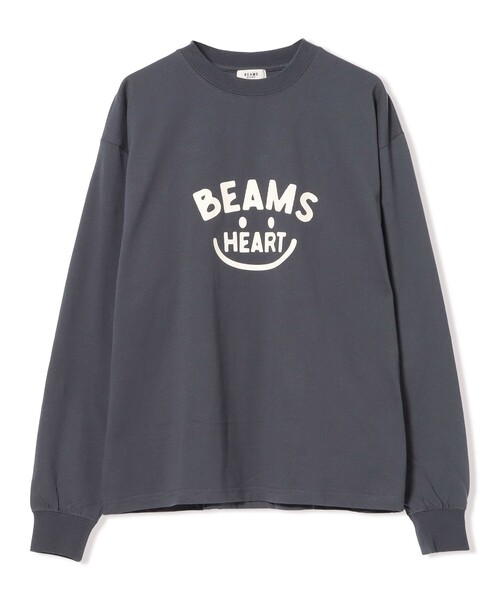BEAMS HEART(ビームスハート)の「スマイル ロゴ ロングスリーブ Tシャツ(Tシャツ/カットソー・レディース・オフホワイト/チャコールグレー/オレンジ・LARGE/MEDIUM)」の11枚目の写真