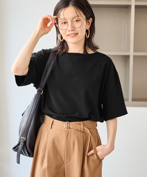 ROPE' PICNIC(ロペピクニック)の「【一部店舗限定】ジョーゼットTeeブラウス/UVケア・接触冷感・防シワ(シャツ/ブラウス・レディース・ベージュ/サックスブルー/ブラック/オフホワイト/ブラウン・FREE)」の7枚目の写真