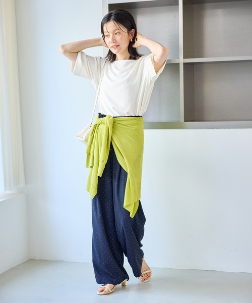 ROPE' PICNIC(ロペピクニック)の「【一部店舗限定】ジョーゼットTeeブラウス/UVケア・接触冷感・防シワ(シャツ/ブラウス・レディース・ベージュ/サックスブルー/ブラック/オフホワイト/ブラウン・FREE)」の15枚目の写真