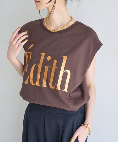 【汗染み防止加工】箔プリントロゴTシャツ