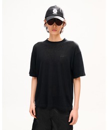 'KENZO Signature' エンブロイダリー ライト Tシャツ イン リネン コットン