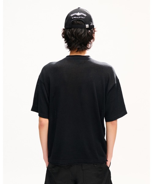 KENZO(ケンゾー)の「'KENZO Signature' エンブロイダリー ライト Tシャツ イン リネン コットン(その他トップス・メンズ・ブラック系その他5・SMALL/MEDIUM/LARGE)」の2枚目の写真