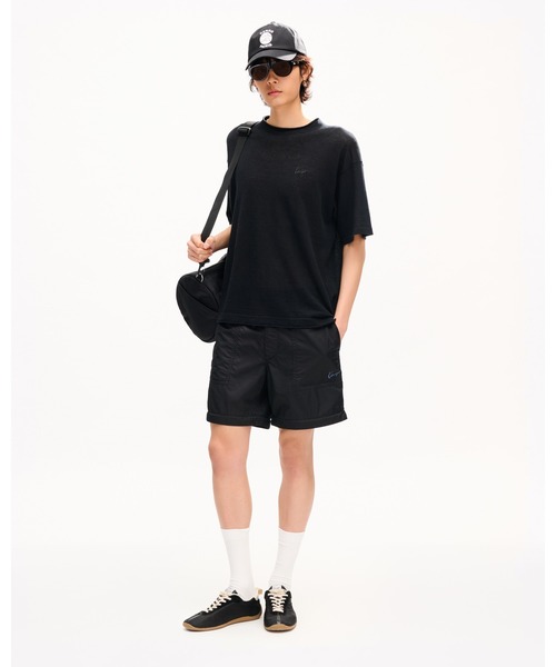 KENZO(ケンゾー)の「'KENZO Signature' エンブロイダリー ライト Tシャツ イン リネン コットン(その他トップス・メンズ・ブラック系その他5・SMALL/MEDIUM/LARGE)」の4枚目の写真