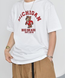 MICHIGANクマプリントTシャツ