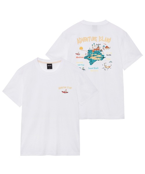 OKSTAR(オクスター)の「アドベンチャーアイランドバンファルティ(Tシャツ/カットソー・レディース・ネイビー/ライトグレー/ダークブルー/ダークグリーン/カーキ/ダークグレー/クリーム/ホワイト/ブラック/ライトベージュ/グレー・4XL/SMALL/MEDIUM/LARGE/X-LARGE/2XL/3XL)」の1枚目の写真