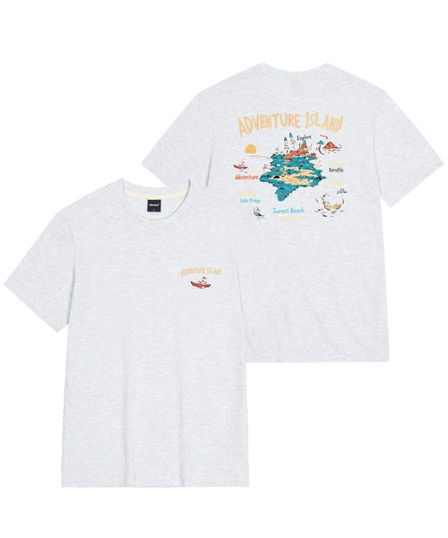 OKSTAR(オクスター)の「アドベンチャーアイランドバンファルティ(Tシャツ/カットソー・レディース・ネイビー/ライトグレー/ダークブルー/ダークグリーン/カーキ/ダークグレー/クリーム/ホワイト/ブラック/ライトベージュ/グレー・4XL/SMALL/MEDIUM/LARGE/X-LARGE/2XL/3XL)」の3枚目の写真