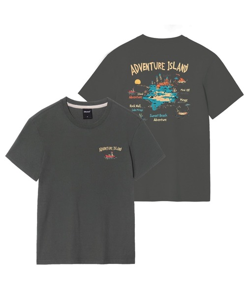OKSTAR(オクスター)の「アドベンチャーアイランドバンファルティ(Tシャツ/カットソー・レディース・ネイビー/ライトグレー/ダークブルー/ダークグリーン/カーキ/ダークグレー/クリーム/ホワイト/ブラック/ライトベージュ/グレー・4XL/SMALL/MEDIUM/LARGE/X-LARGE/2XL/3XL)」の5枚目の写真