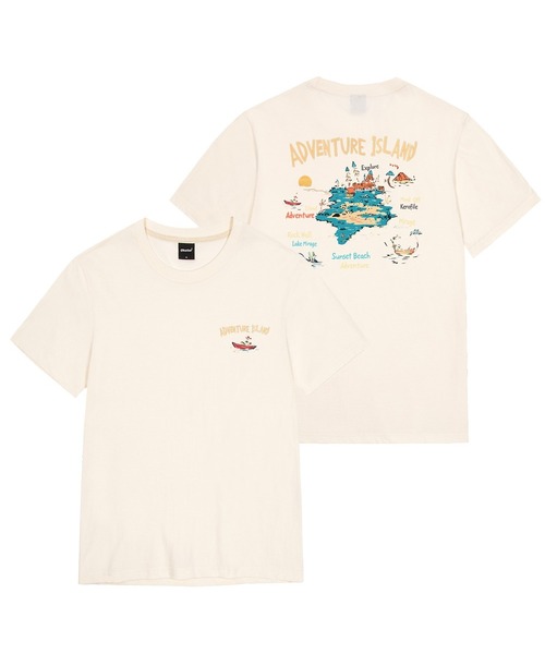 OKSTAR(オクスター)の「アドベンチャーアイランドバンファルティ(Tシャツ/カットソー・レディース・ネイビー/ライトグレー/ダークブルー/ダークグリーン/カーキ/ダークグレー/クリーム/ホワイト/ブラック/ライトベージュ/グレー・4XL/SMALL/MEDIUM/LARGE/X-LARGE/2XL/3XL)」の6枚目の写真