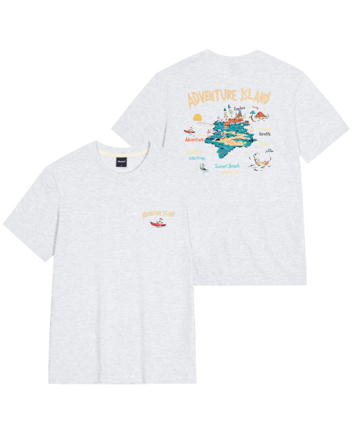 OKSTAR(オクスター)の「アドベンチャーアイランドバンファルティ(Tシャツ/カットソー・レディース・ネイビー/ライトグレー/ダークブルー/ダークグリーン/カーキ/ダークグレー/クリーム/ホワイト/ブラック/ライトベージュ/グレー・4XL/SMALL/MEDIUM/LARGE/X-LARGE/2XL/3XL)」の15枚目の写真
