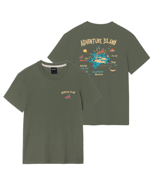 OKSTAR(オクスター)の「アドベンチャーアイランドバンファルティ(Tシャツ/カットソー・レディース・ネイビー/ライトグレー/ダークブルー/ダークグリーン/カーキ/ダークグレー/クリーム/ホワイト/ブラック/ライトベージュ/グレー・4XL/SMALL/MEDIUM/LARGE/X-LARGE/2XL/3XL)」の13枚目の写真