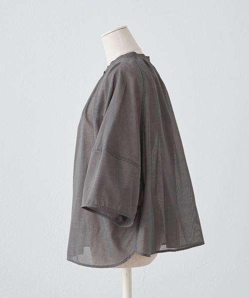 PUAL CE CIN（ピュアルセシン）の「シアー2WAYブラウス（シャツ/ブラウス・レディース・チャコールグレー/オリーブ・FREE）」の18枚目の写真