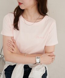 【WEB限定】前後2WAYロゴ刺繍ミニTシャツ