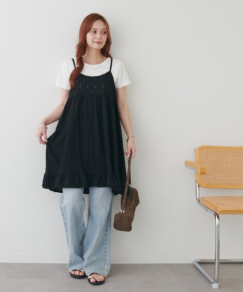 DISCOAT(ディスコート)の「【WEB限定】前後2WAYロゴ刺繍ミニTシャツ(Tシャツ/カットソー・レディース・ライトグレー/オフホワイト/ピンク・MEDIUM)」の16枚目の写真