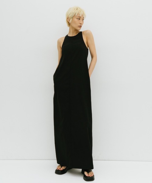 HANNE(アン)の「カップインアメスリロングワンピース(ワンピース・レディース・ブラウン/ブラック・S/M)」の2枚目の写真