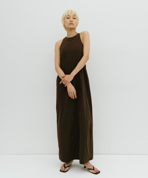 HANNE(アン)の「カップインアメスリロングワンピース(ワンピース・レディース・ブラウン/ブラック・S/M)」の6枚目の写真