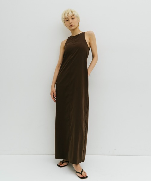 HANNE(アン)の「カップインアメスリロングワンピース(ワンピース・レディース・ブラウン/ブラック・S/M)」の5枚目の写真