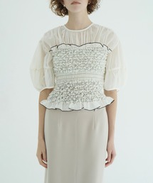 CLANE（クラネ）の「COLOR STITCHED SHIRRING TOPS（シャツ/ブラウス）」