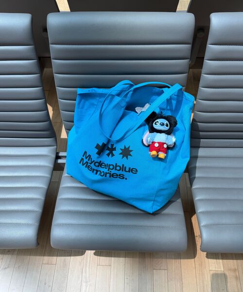 mydeepbluememories(マイディープブルーメモリーズ)の「MM LOGO ECO BAG_Cyan(エコバッグ/サブバッグ・レディース・ターコイズブルー・FREE)」の21枚目の写真