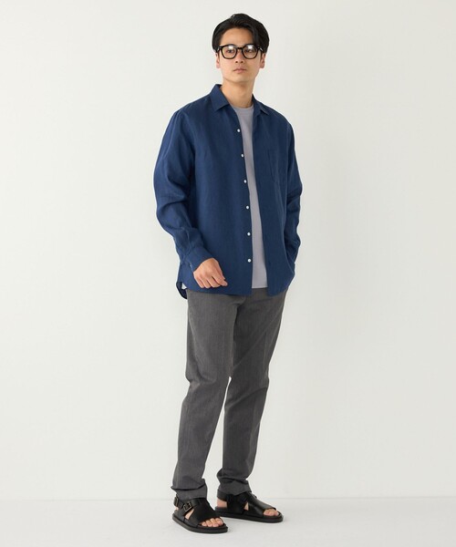 SHIPS Colors(シップス カラーズ)の「SHIPS Colors:ユーロリネン ワイドカラー スキッパー シャツ 2◇(シャツ/ブラウス・メンズ・ライトブルー/ネイビー・LARGE/MEDIUM/SMALL/X-LARGE)」の20枚目の写真