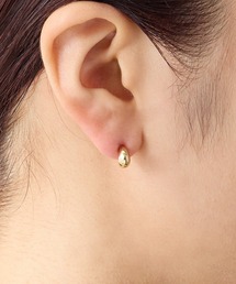 ◆金属アレルギー対応◆◆made in japan◆【純金厚メッキ】ドロップ 極小ミニマル ループフィットイヤリング
