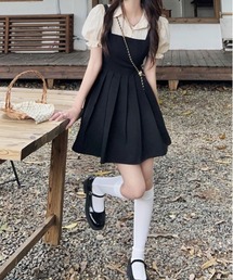 プリーツミニワンピース