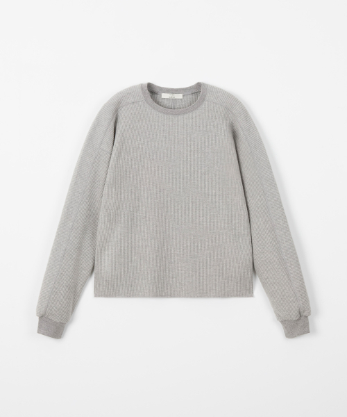 THEENDQUESTION(ジエンドクエスチョン)の「Waffle crewneck T-shirt / GRAY(Tシャツ/カットソー・レディース・その他・1/2)」の1枚目の写真