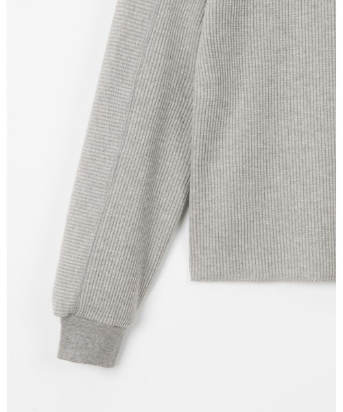 THEENDQUESTION(ジエンドクエスチョン)の「Waffle crewneck T-shirt / GRAY(Tシャツ/カットソー・レディース・その他・1/2)」の5枚目の写真