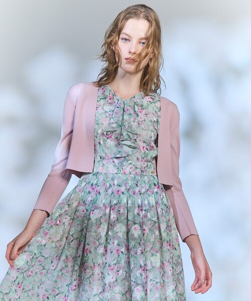TOCCA(トッカ)の「SQUARE BOLERO ボレロ(カーディガン/ボレロ・レディース・ネイビー系/ピンク系・SMALL/MEDIUM)」の2枚目の写真