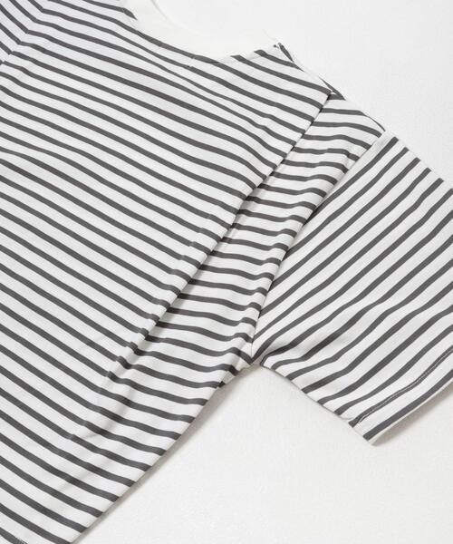 FORK&SPOON(フォークアンドスプーン)の「FORK&SPOON ショルダータックTシャツ(Tシャツ/カットソー・レディース・バーガンディー/ブラック/ホワイト系その他・1)」の14枚目の写真