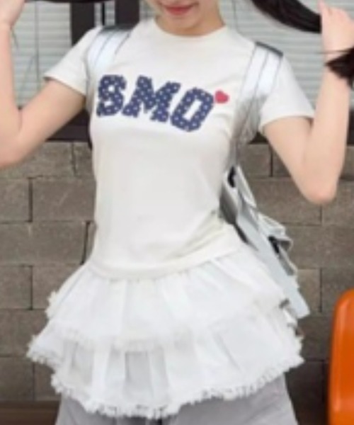 Vipoa(ヴィポア)の「ドットレタリングハートT(Tシャツ/カットソー・レディース・ネイビー/ホワイト・FREE)」の20枚目の写真