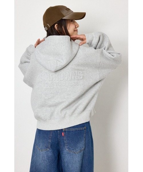RODEO CROWNS WIDE BOWL(ロデオクラウンズワイドボウル)の「エンボス W-ZIP ショート パーカー(パーカー・レディース・パープル/ネイビー/ブラック/グレー×ホワイト・FREE)」の3枚目の写真