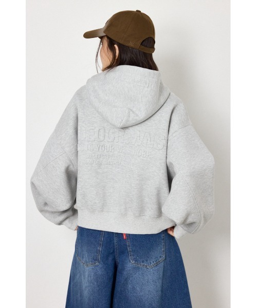 RODEO CROWNS WIDE BOWL(ロデオクラウンズワイドボウル)の「エンボス W-ZIP ショート パーカー(パーカー・レディース・パープル/ネイビー/ブラック/グレー×ホワイト・FREE)」の15枚目の写真