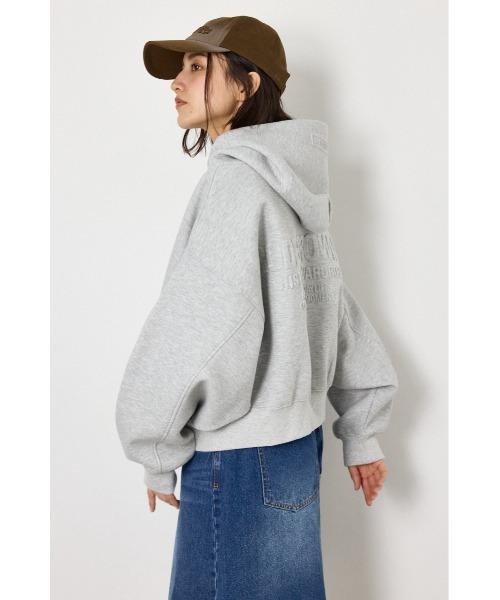 RODEO CROWNS WIDE BOWL(ロデオクラウンズワイドボウル)の「エンボス W-ZIP ショート パーカー(パーカー・レディース・パープル/ネイビー/ブラック/グレー×ホワイト・FREE)」の16枚目の写真