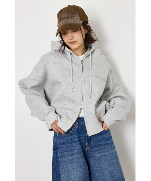 RODEO CROWNS WIDE BOWL(ロデオクラウンズワイドボウル)の「エンボス W-ZIP ショート パーカー(パーカー・レディース・パープル/ネイビー/ブラック/グレー×ホワイト・FREE)」の17枚目の写真