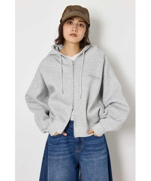 RODEO CROWNS WIDE BOWL(ロデオクラウンズワイドボウル)の「エンボス W-ZIP ショート パーカー(パーカー・レディース・パープル/ネイビー/ブラック/グレー×ホワイト・FREE)」の18枚目の写真