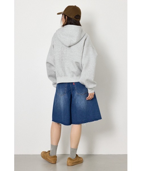 RODEO CROWNS WIDE BOWL(ロデオクラウンズワイドボウル)の「エンボス W-ZIP ショート パーカー(パーカー・レディース・パープル/ネイビー/ブラック/グレー×ホワイト・FREE)」の20枚目の写真